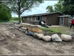 Before: old cinder block wall